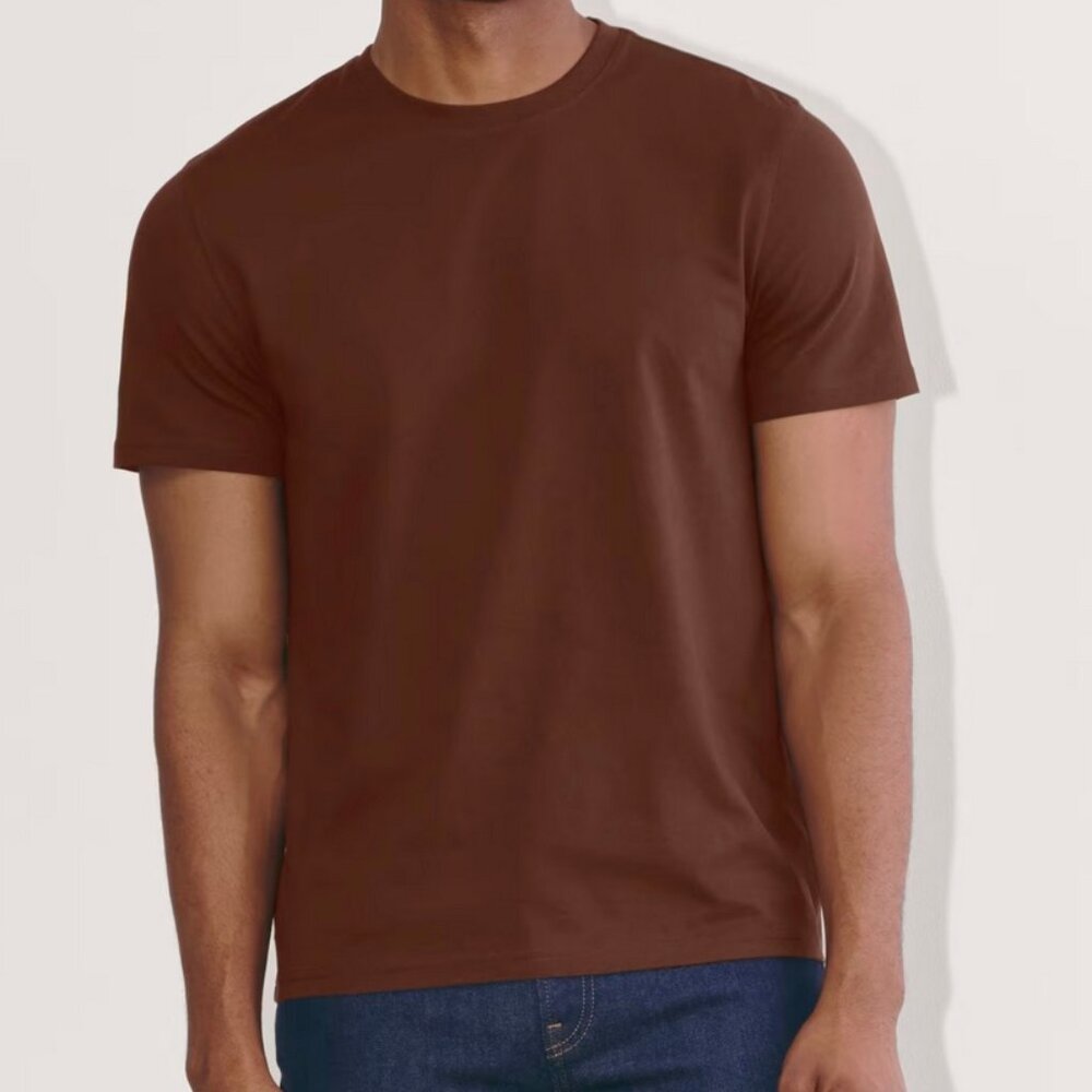 Everlane the Essential Organic Crew - men's, medium, in plum